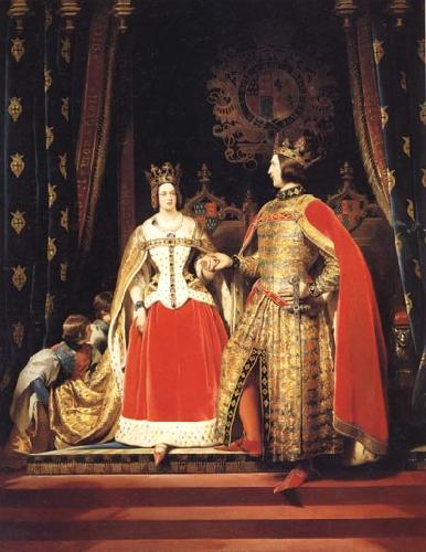 Sir Edwin Landseer Queen Victoria and Prince Albert at the Bal Costume of 12 may 1842 Sweden oil painting art